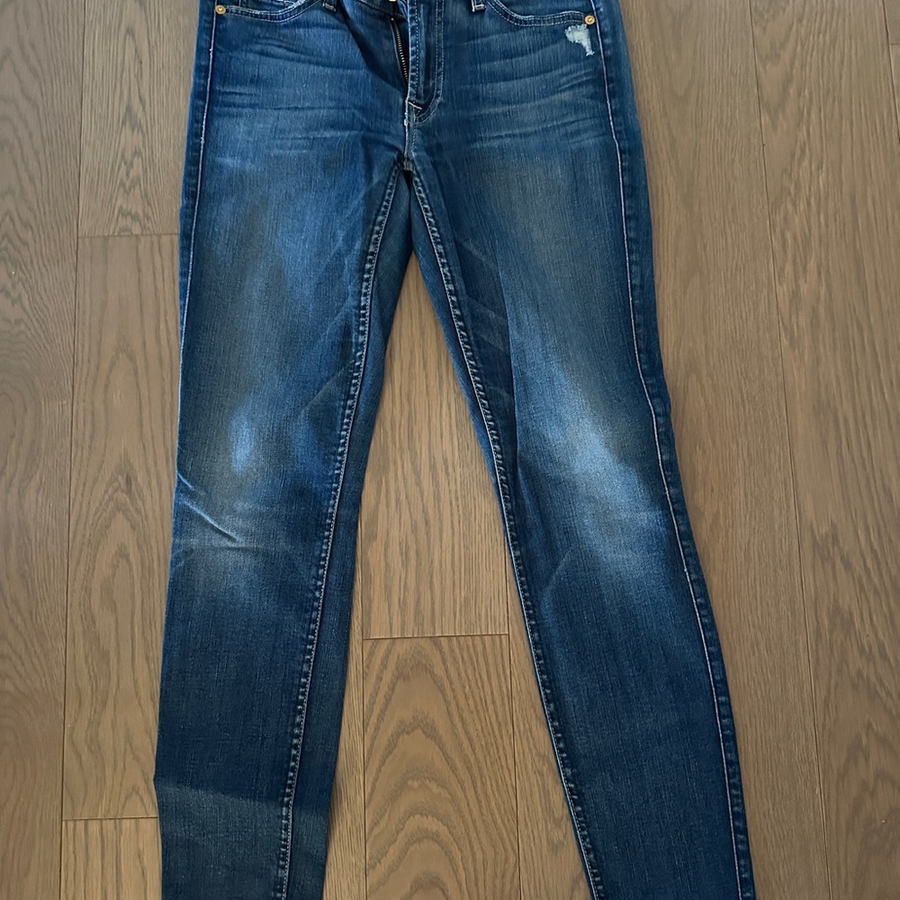 7 For all man kind Dark Wash mid rise Skinny Jeans